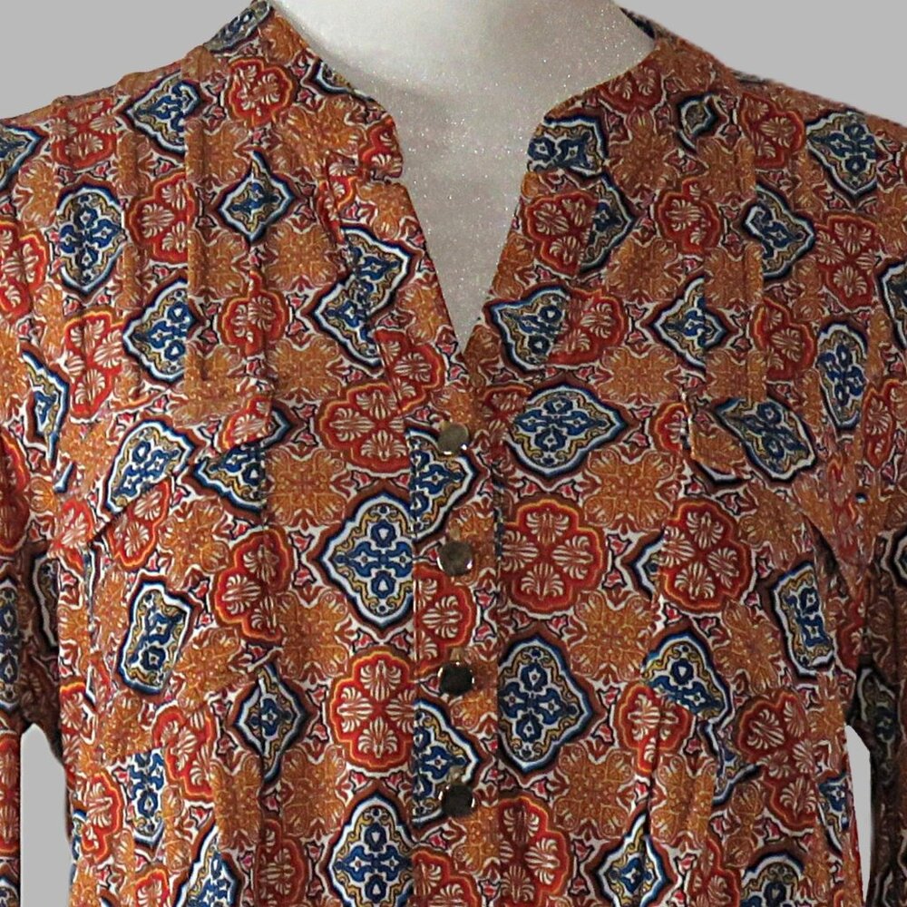 Cocomo Women's Aztec Print Blouse Size S (C519)